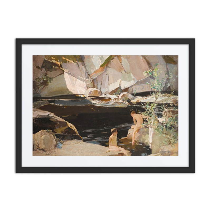 Two Boys Bathing in a Rockpool