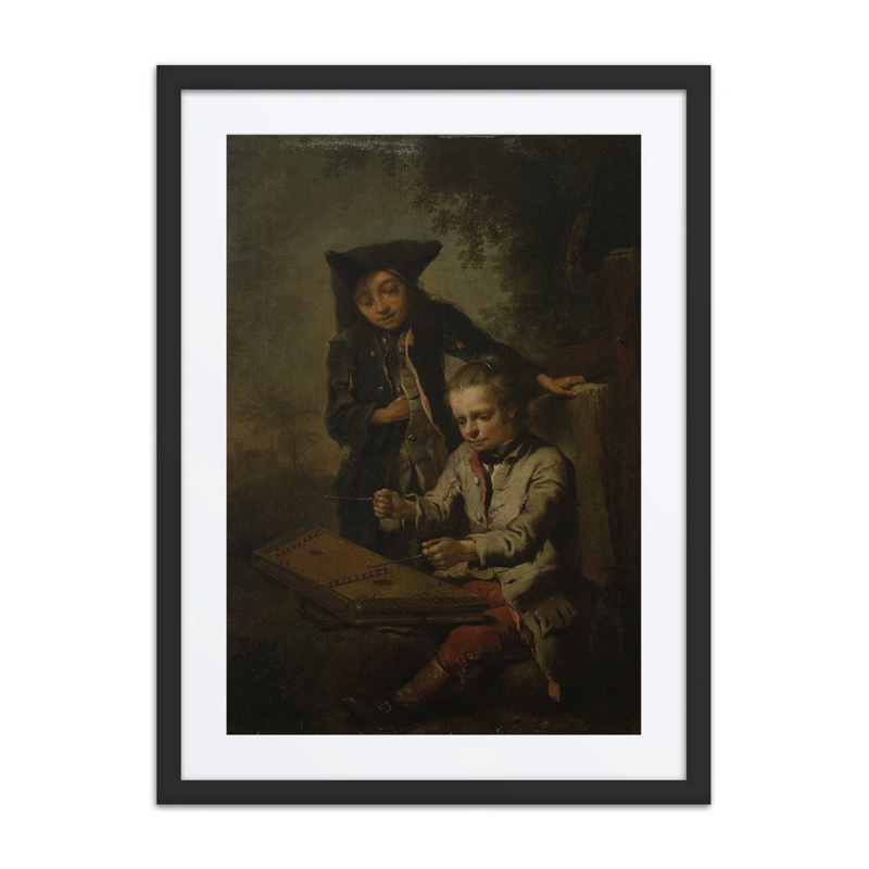 Two Boys, One Playing the Dulcimer
