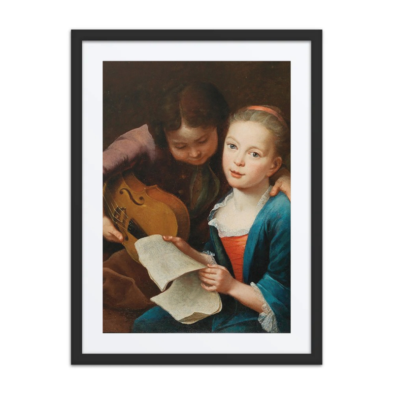 Two Children Making Music