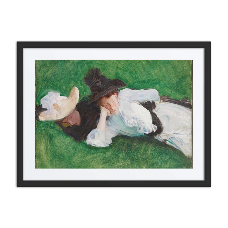 Two Girls on a Lawn