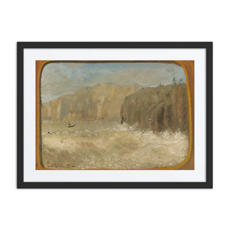 Two Gulls and Cliffs
