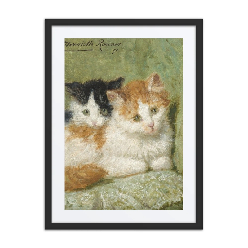 Two Kittens on a Cushion