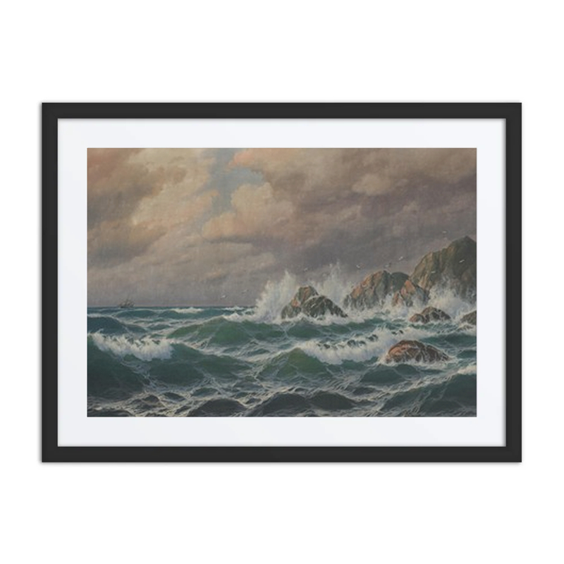 Two-Master in Stormy Surf