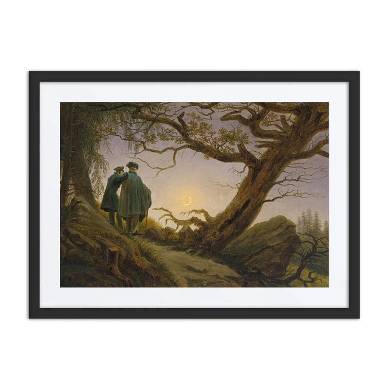Two Men Contemplating the Moon