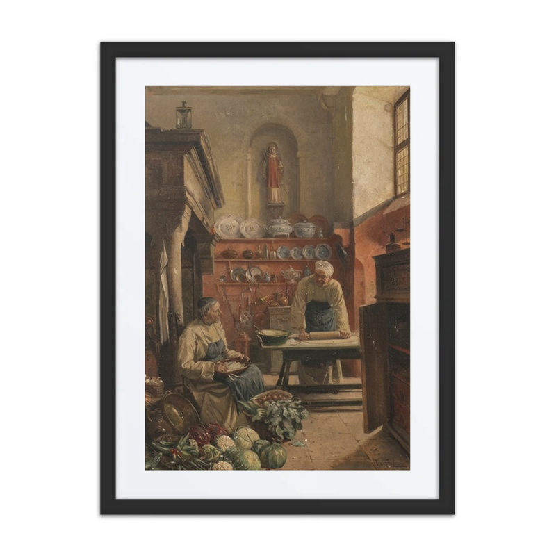 Two Monks in the Monastery Kitchen