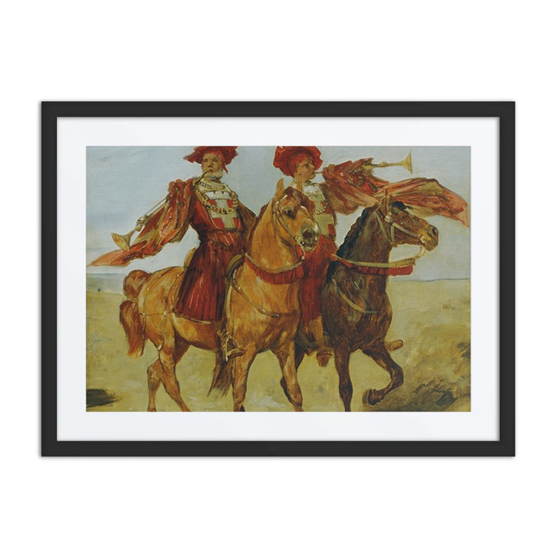 Two Mounted Trumpeters