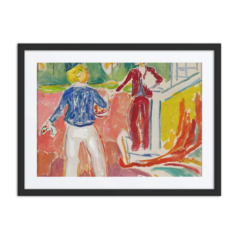 Two Women by the Veranda Steps