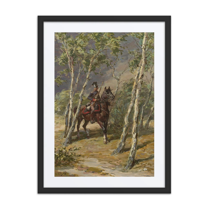 Uhlan in a Birch Forest