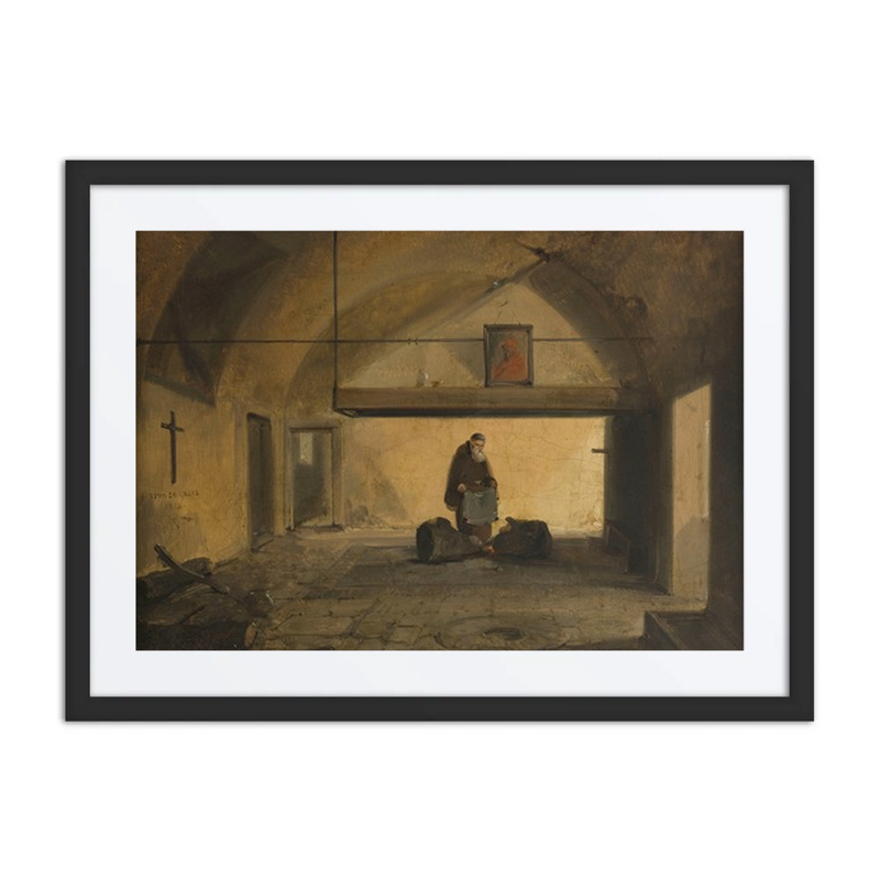 Un Moine dans une Salle Voûtée