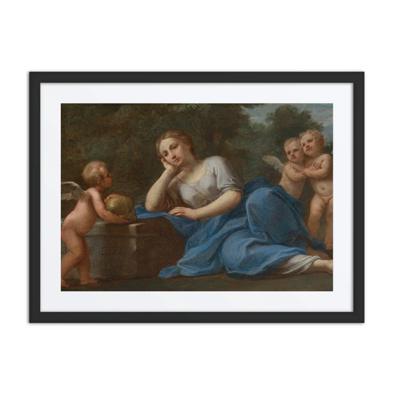 Vanitas with Three Putti and a Reclining Woman