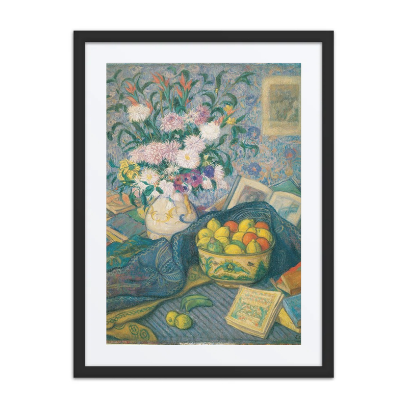 Vase with Bananas, Lemons and Books