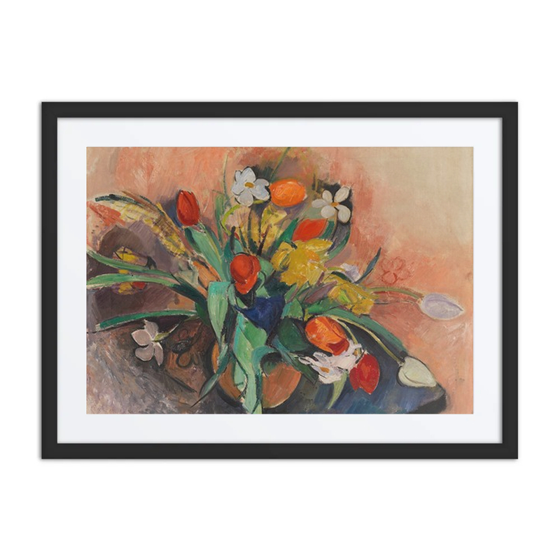 Vase with Tulips and Daffodils