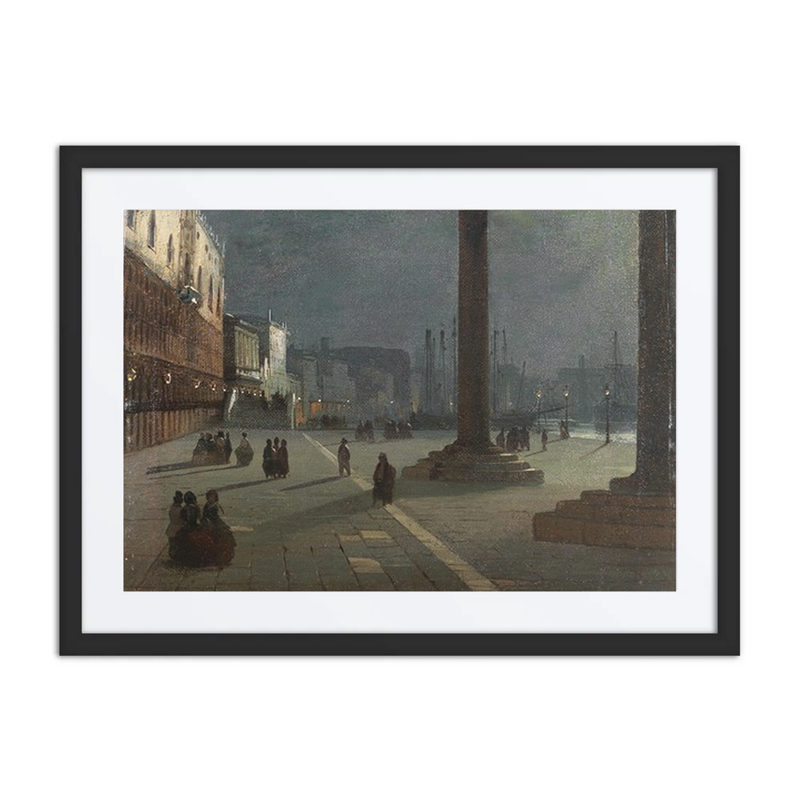 Venice, View of the Molo Di San Marco by Moonlight