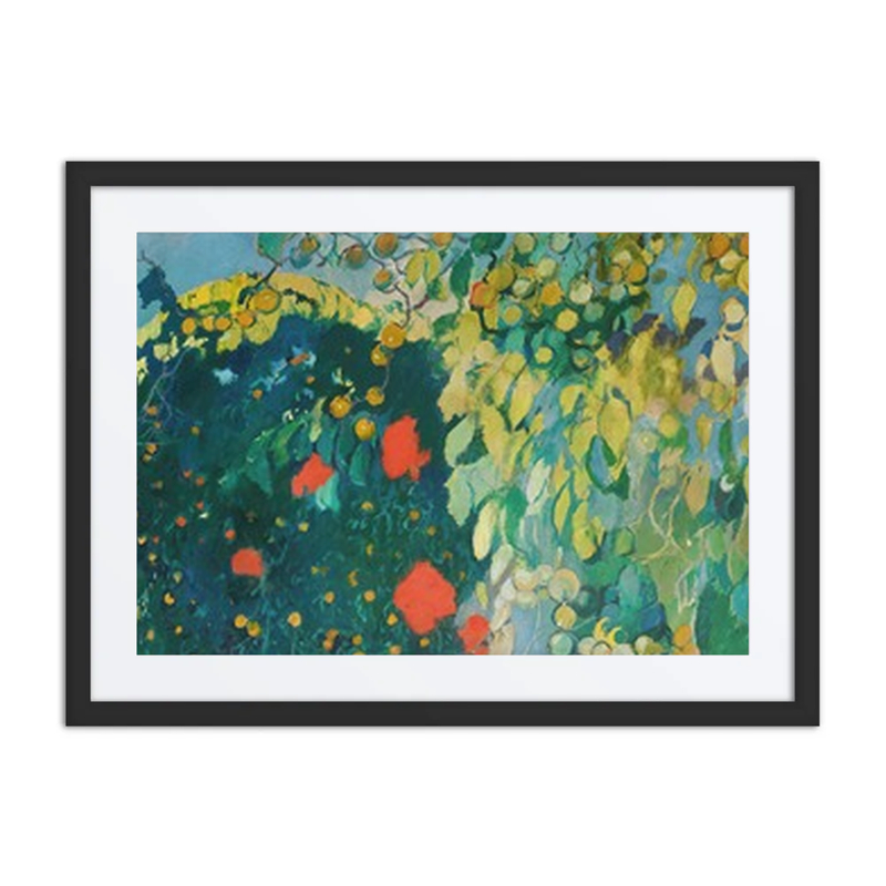 Verdant Landscape Framed by Large Trees