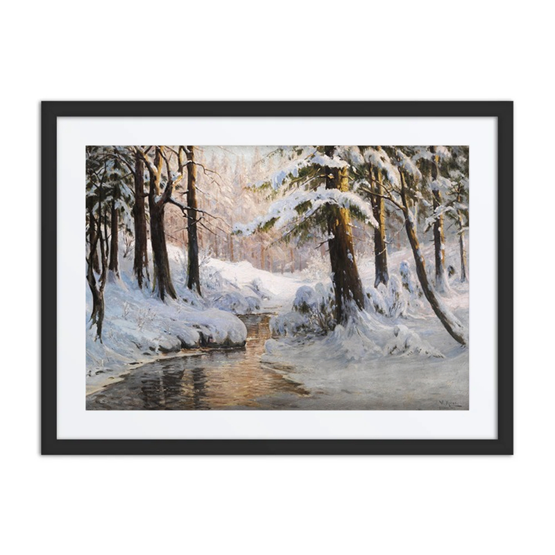Verschneite Waldlandschaft