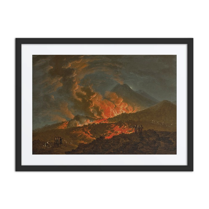 Vesuvius Erupting at Night