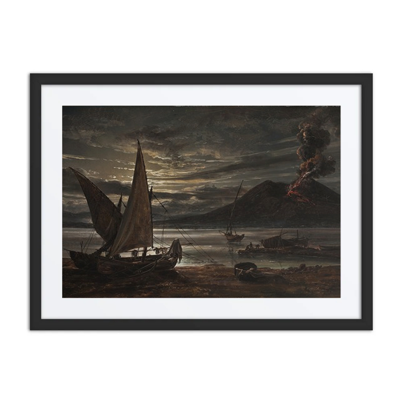 Vesuvius Eruption by Moonlight