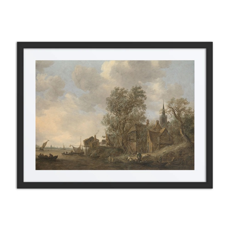 View of a Dutch Town on a River