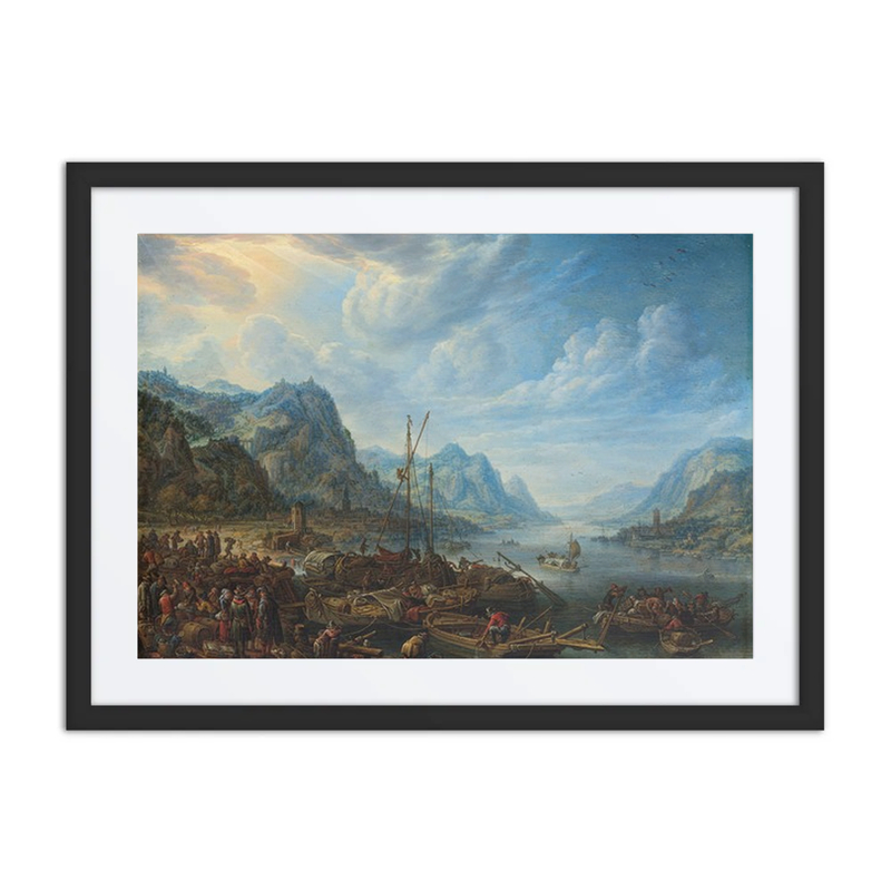 View of a River with Boat Moorings