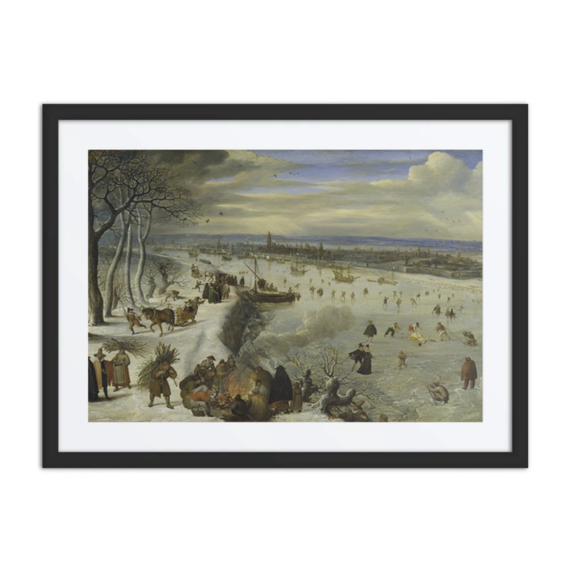 View of Antwerp with Frozen Schelde