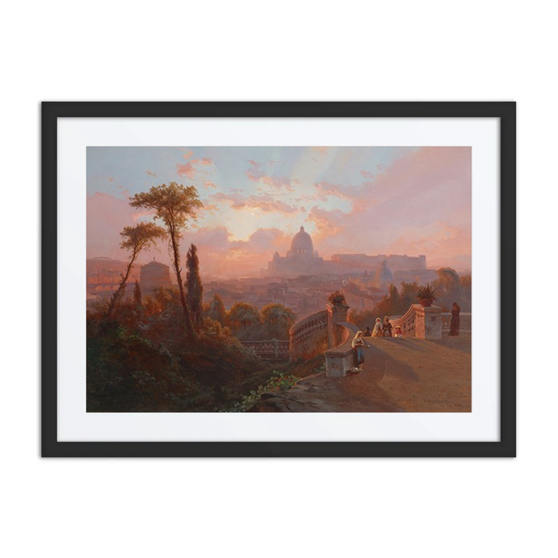 View of Rome at Sunset
