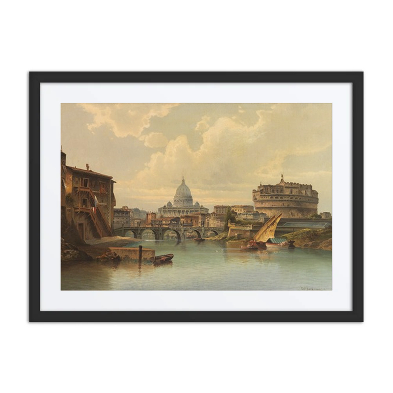 View of Rome with St. peter’s and Castel Sant’Angelo