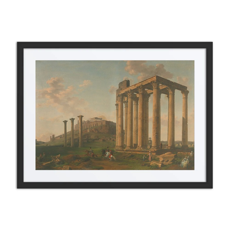 View of the Temple of Jupiter and the Acropolis