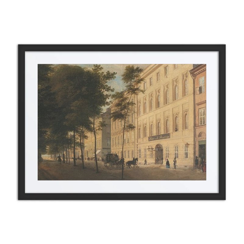 View of Unter Den Linden Street at the Corner of Charlottenstraße with the Hôtel de St. Petersbourg