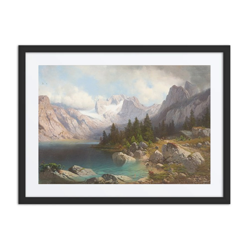 View on Mount Zugspitze and Lake Eibsee