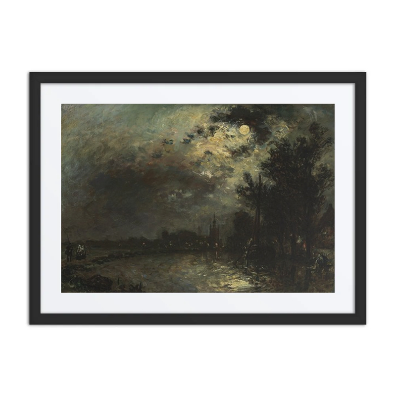 View on Overschie by Moonlight