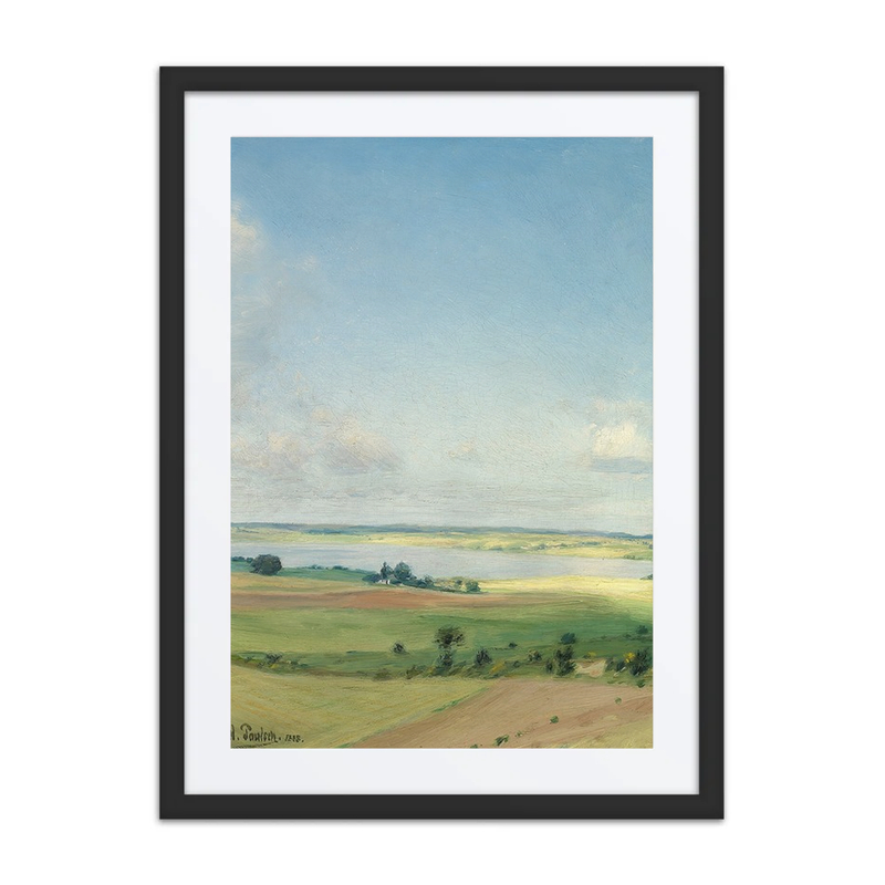 View over a Hilly Landscape, High Sky