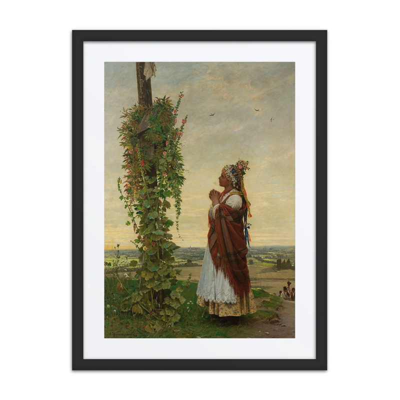 Village Girl at a Wayside Shrine