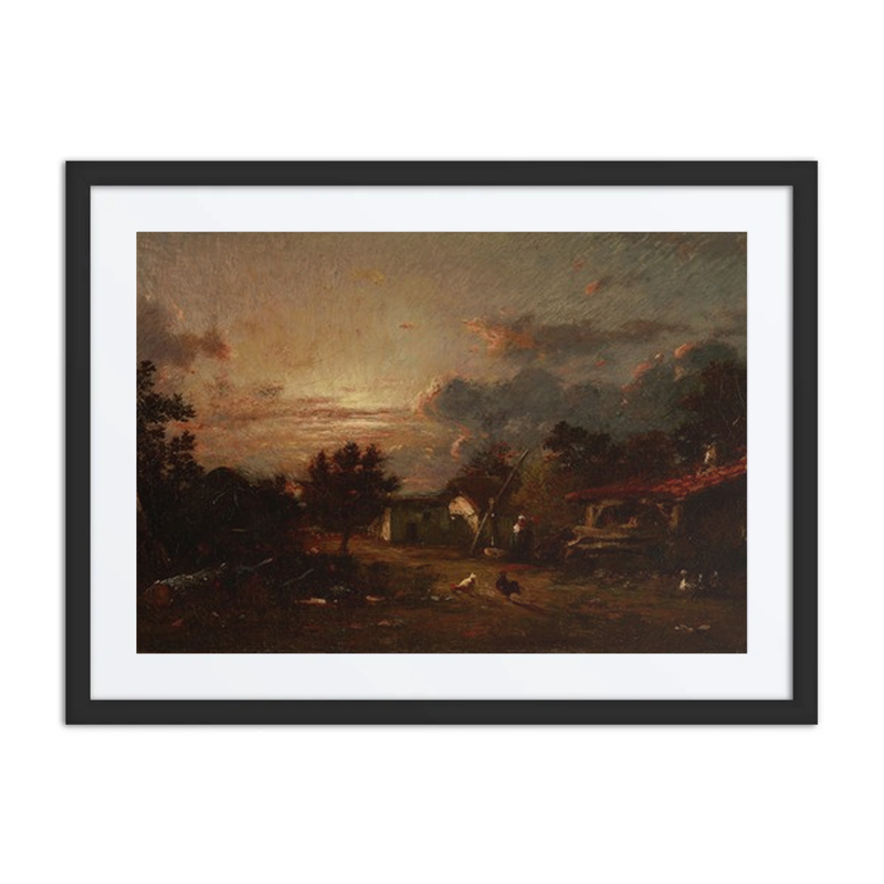 Village Scene, Sunset