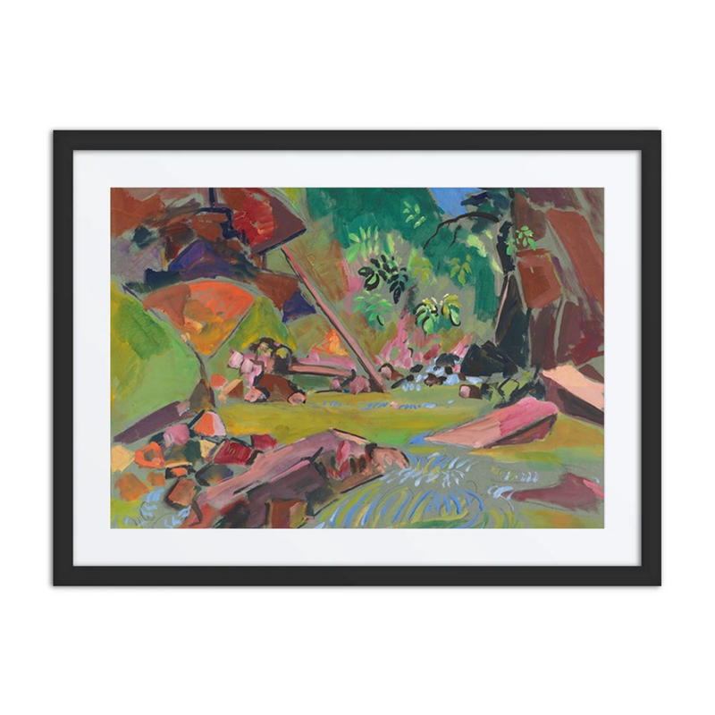 Waldbach Mit Felsen
