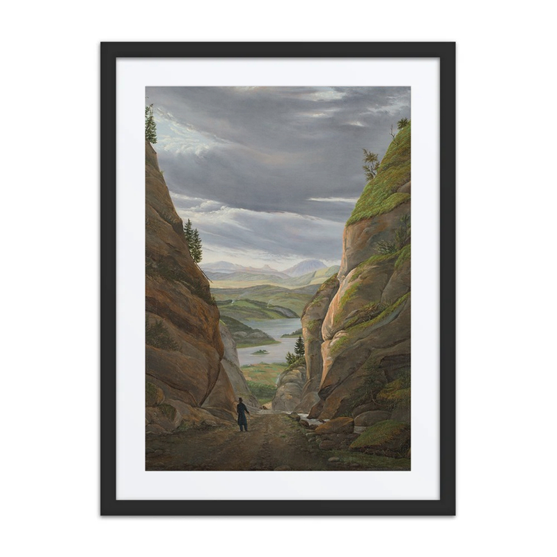 Walking Figure in the Ravine at Krokkleiva, Towards Christiania (Oslo)