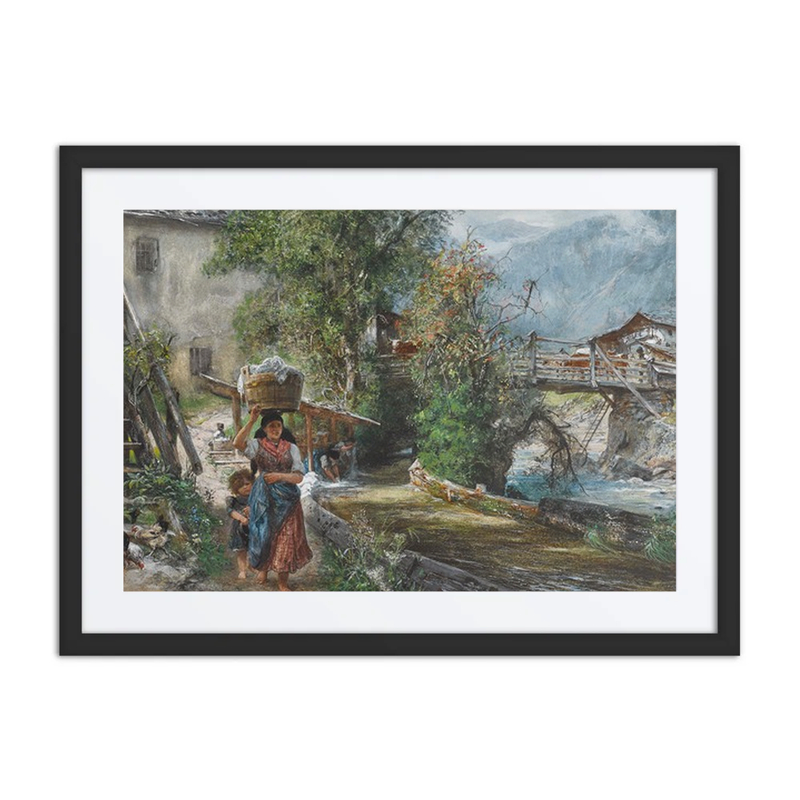 Wäscherin Im Gebirge