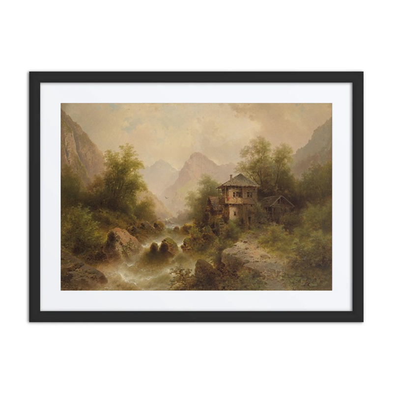 Wasserfall Mit Mühle