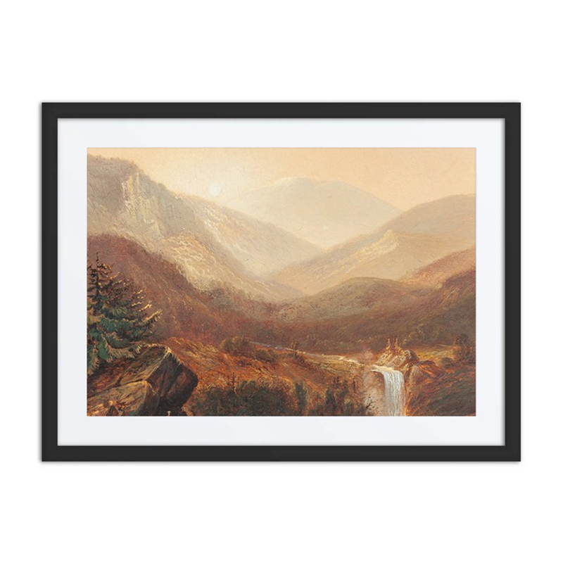 Waterfall and Distant Hills