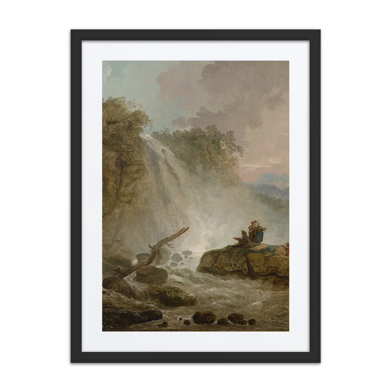 Waterfall with Figures