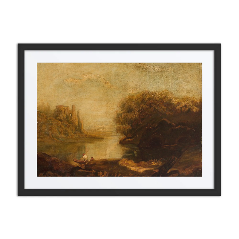 Waterside Landscape with Ruins