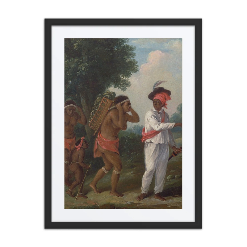 West Indian Man of Color Directing Carib Women