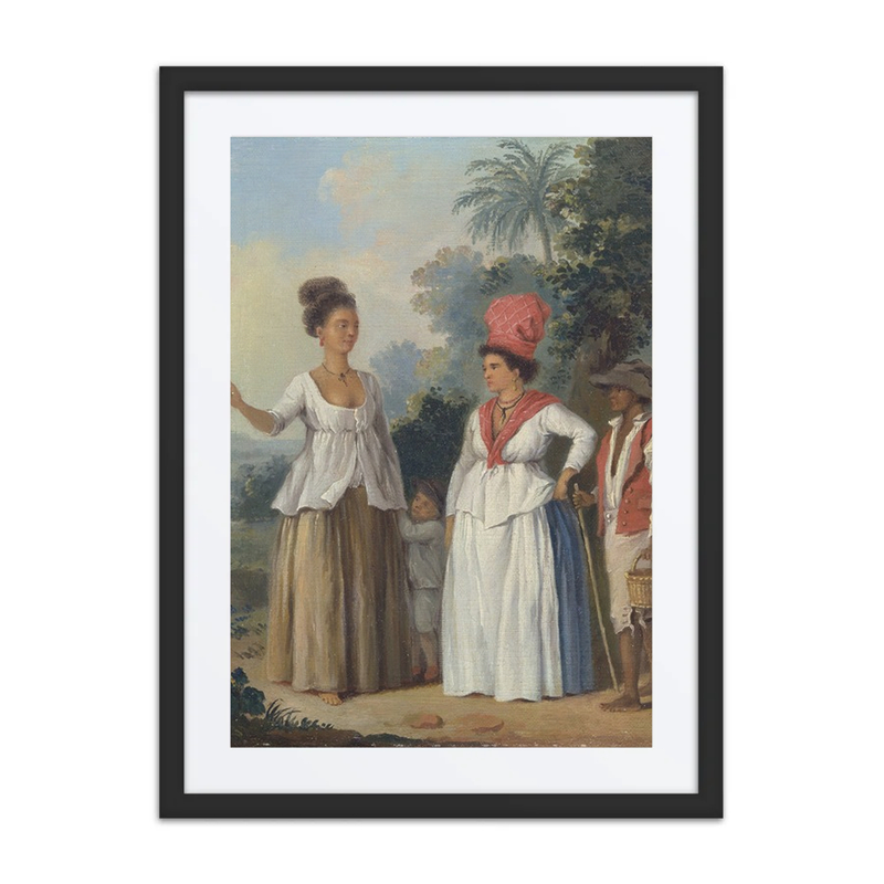 West Indian Women of Color, with a Child and Black Servant