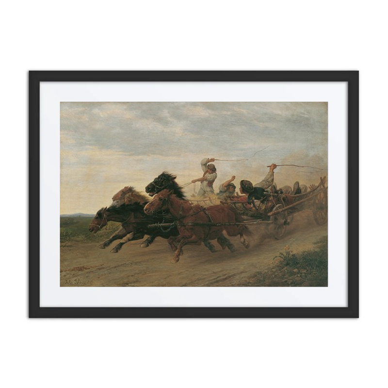 Wettfahrt Betrunkener Slowakischer Bauern