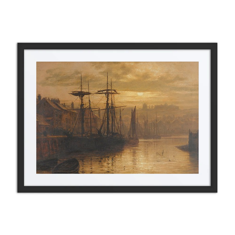 Whitby Harbor at Sunset