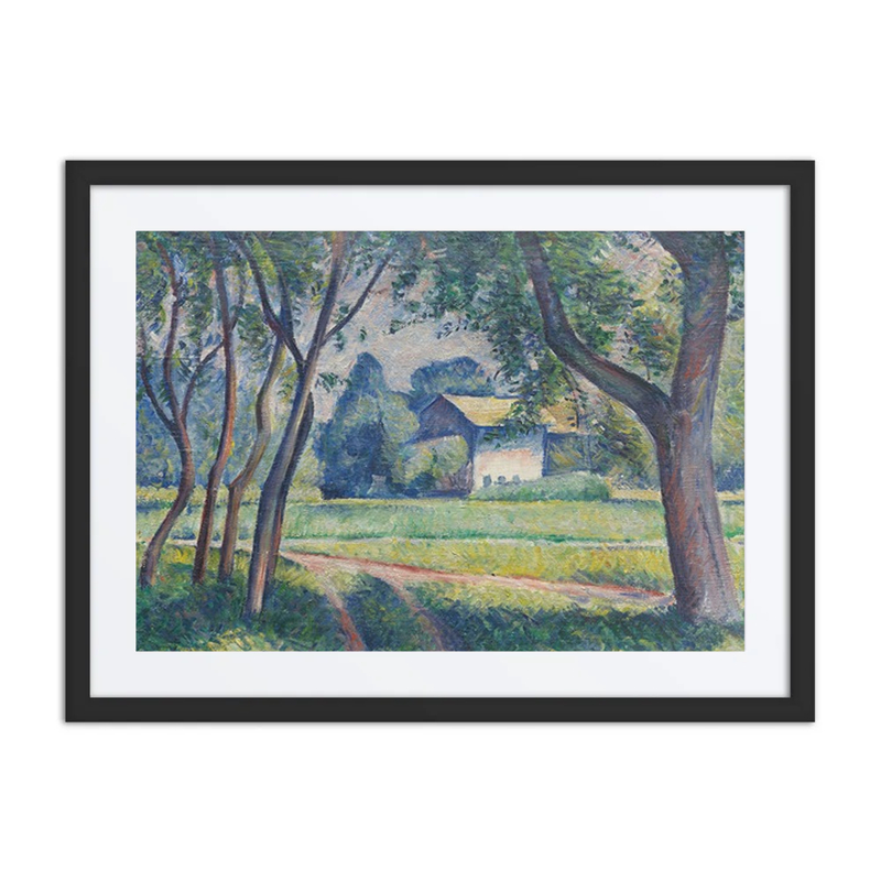 Wiesenlandschaft Mit Gehöft