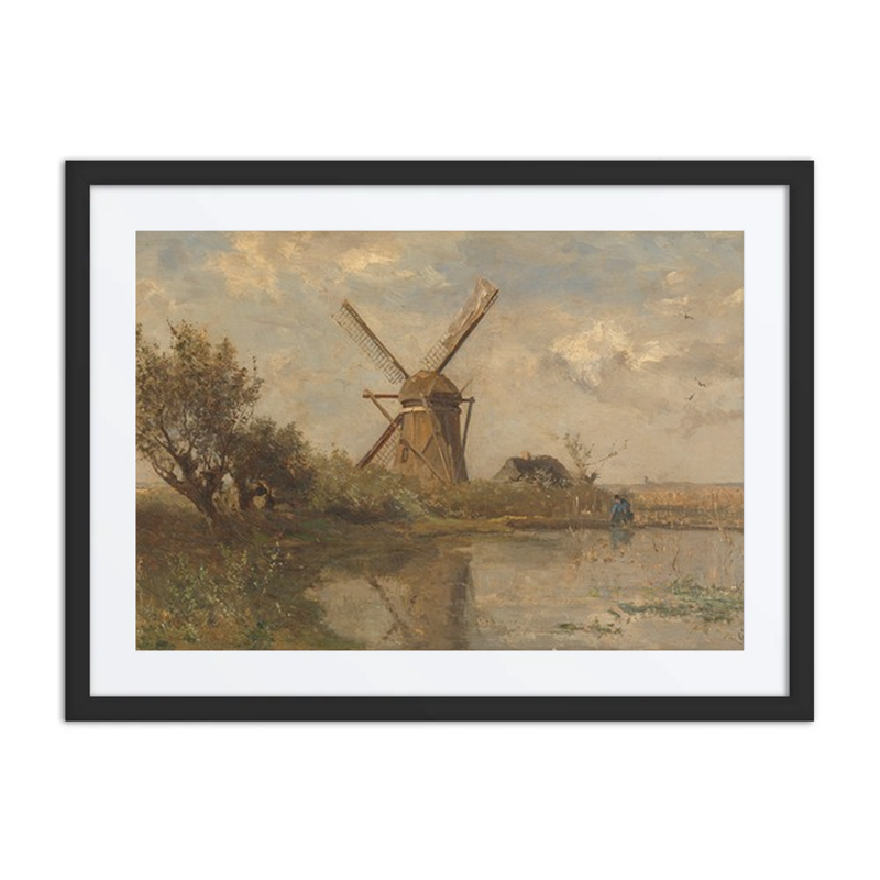 Windmill on a Pond
