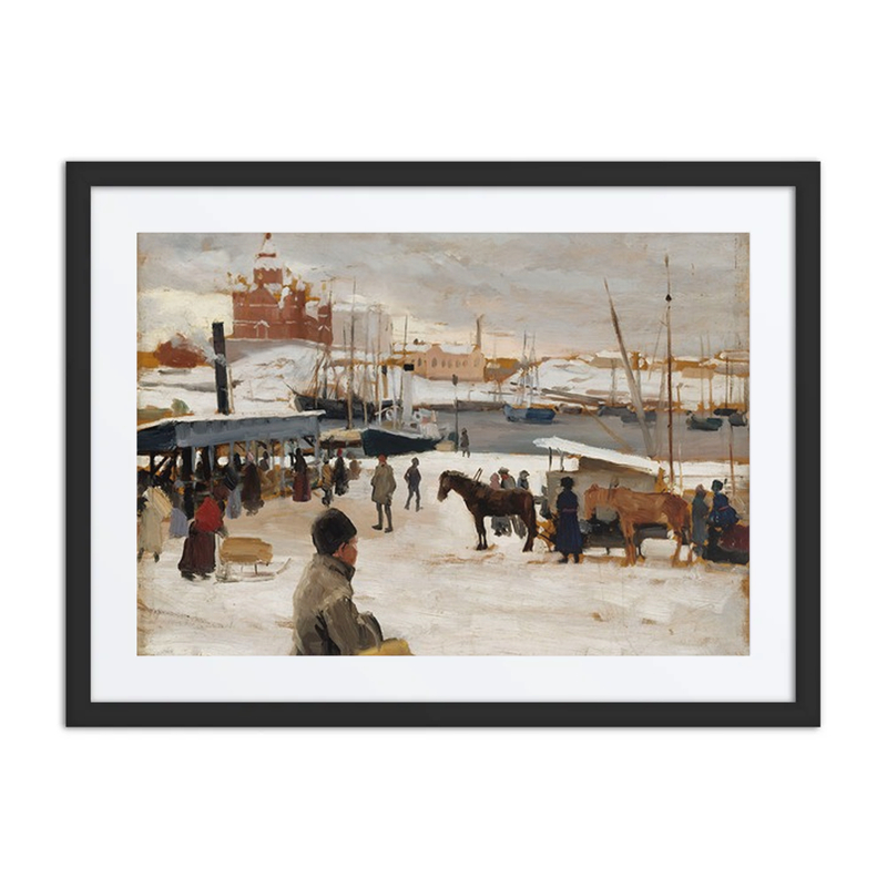 Winter Day in Helsinki Market Square, Study