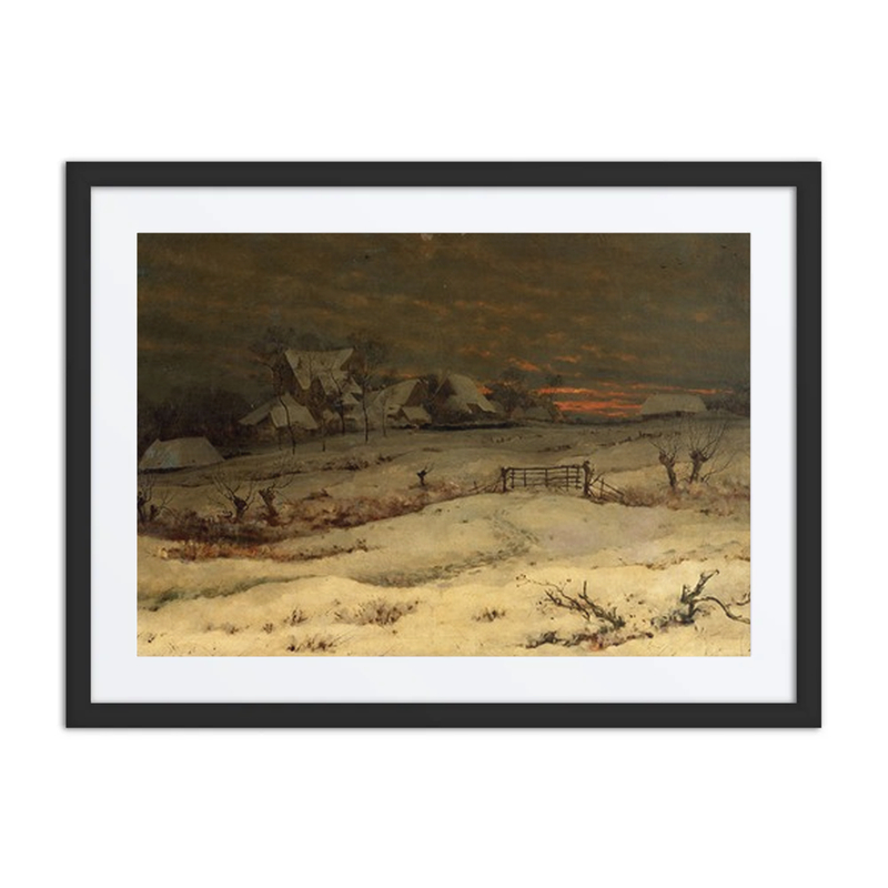 Winter Landscape at Sunset