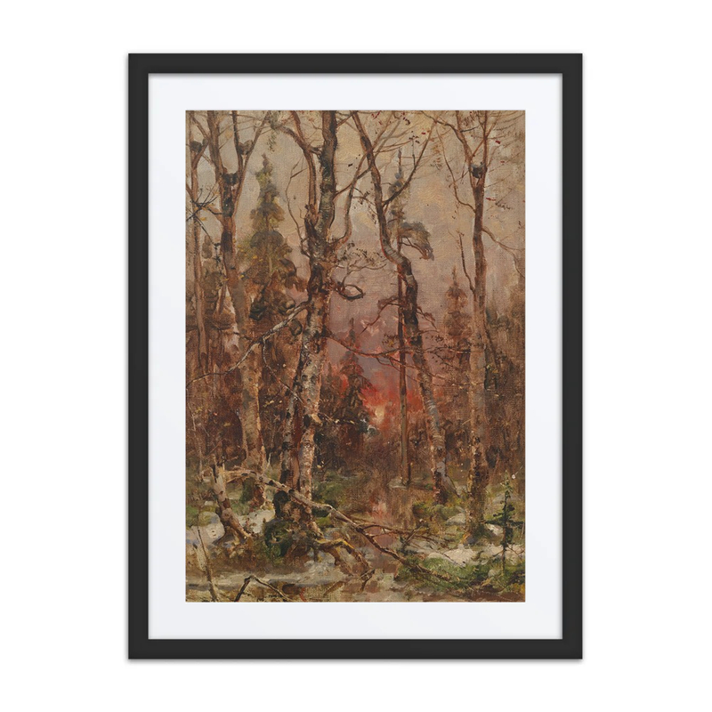 Winter Landscape at Sunset