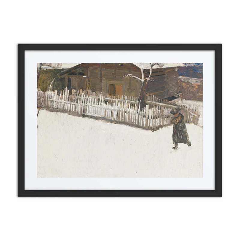 Winter Landscape Before a Mazot